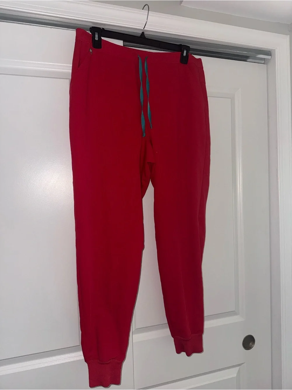 Figs Men's Red Jogger Scrub Pants